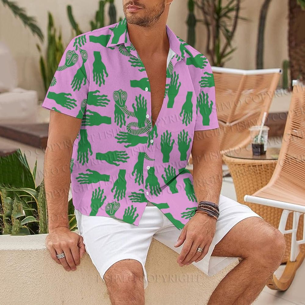 King Cobra And Hands Hawaiian Shirt