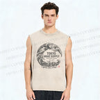 Unisex Ride the Wave Printed Washed Tank Top