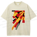 Unisex Radial Bauhaus Printed Washed Tee