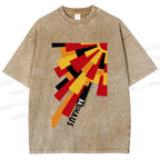 Unisex Radial Bauhaus Printed Washed Tee