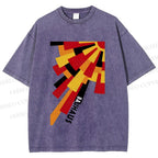 Unisex Radial Bauhaus Printed Washed Tee