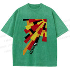 Unisex Radial Bauhaus Printed Washed Tee