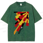 Unisex Radial Bauhaus Printed Washed Tee