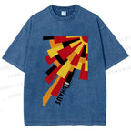Unisex Radial Bauhaus Printed Washed Tee