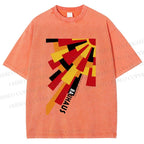 Unisex Radial Bauhaus Printed Washed Tee