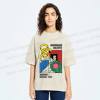 Unisex Bauhaus Design Printed Washed Tee