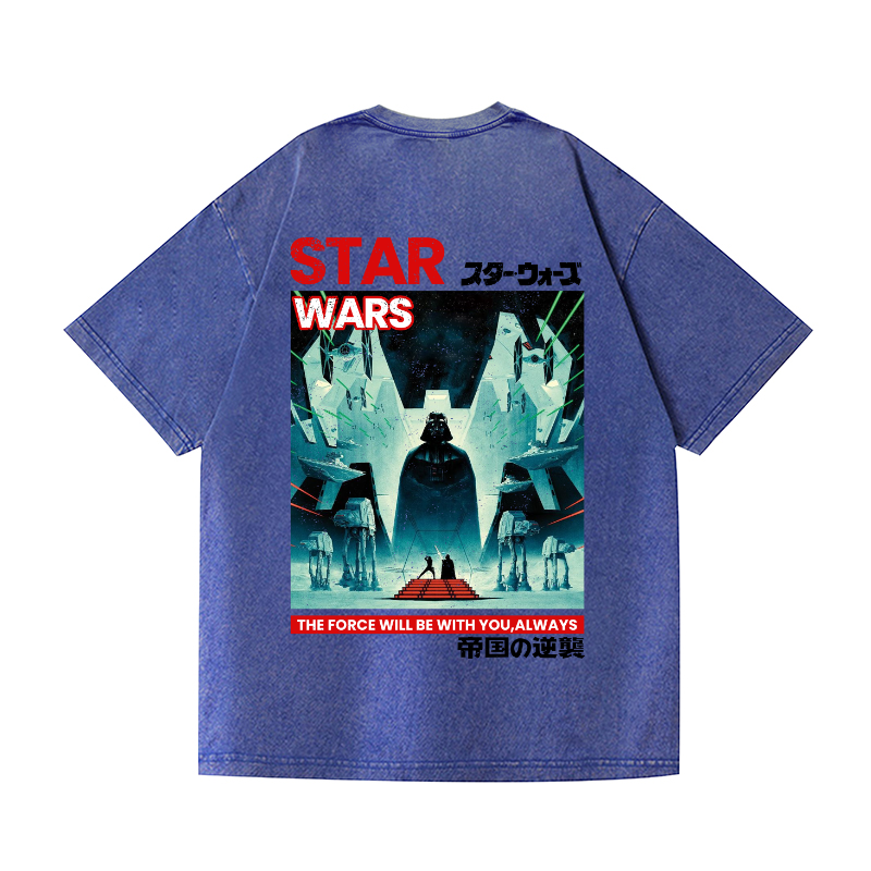 Join The Darkside Vintage Wash Japanese Design Back Art T-Shirt
