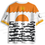 Geometric Waves Printed Jersey Shirts