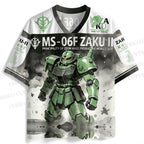 Gundam MS-06F Zaku II Printed Jersey Shirts