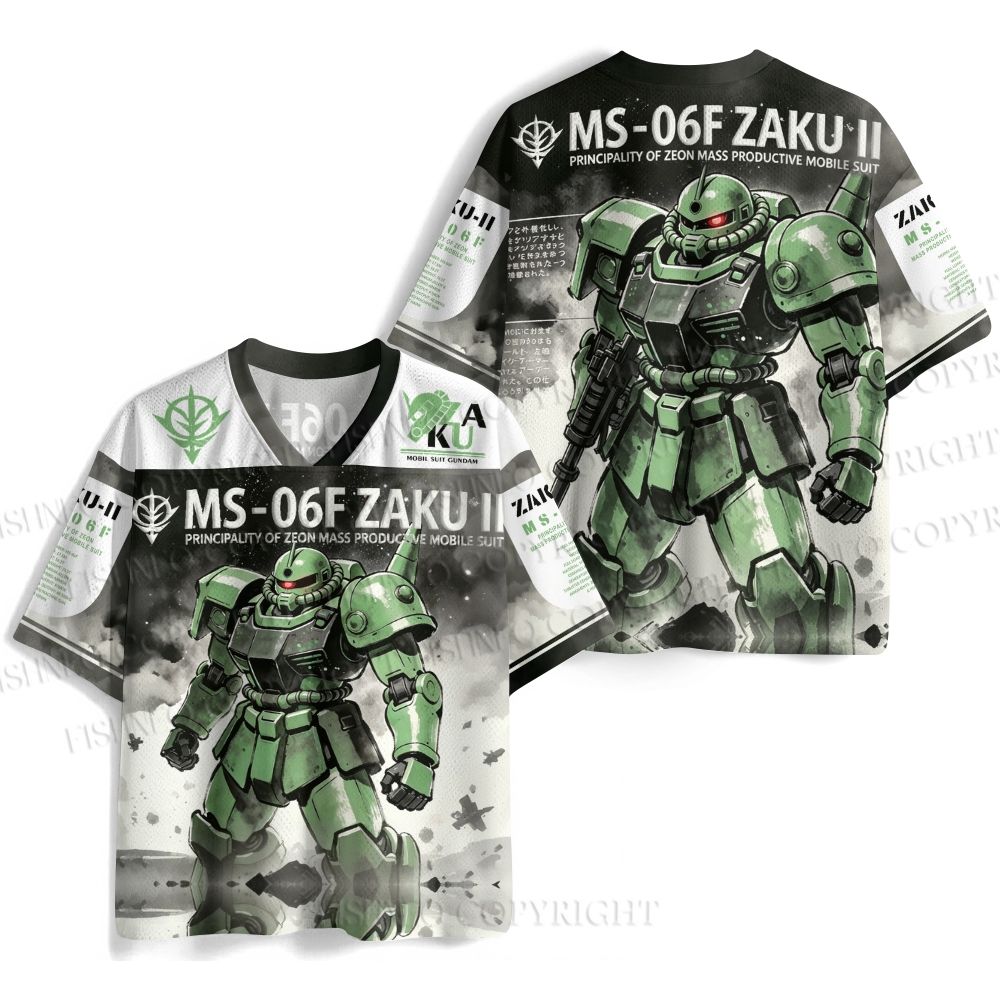 Gundam MS-06F Zaku II Printed Jersey Shirts