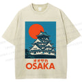 Unisex Osaka Vintage Travel Printed Washed Tee