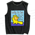 Unisex Fun Platypus Printed Washed Tank Top