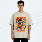 Unisex Dragon Ball Printed Washed Tee