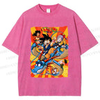 Unisex Dragon Ball Printed Washed Tee