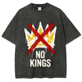 Unisex NO KINGS—Street Rebellion Printed Washed Tee