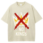 Unisex NO KINGS—Street Rebellion Printed Washed Tee