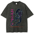 Unisex Vintage Alien Vintage Printed Washed Tee