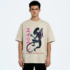 Unisex Vintage Alien Vintage Printed Washed Tee