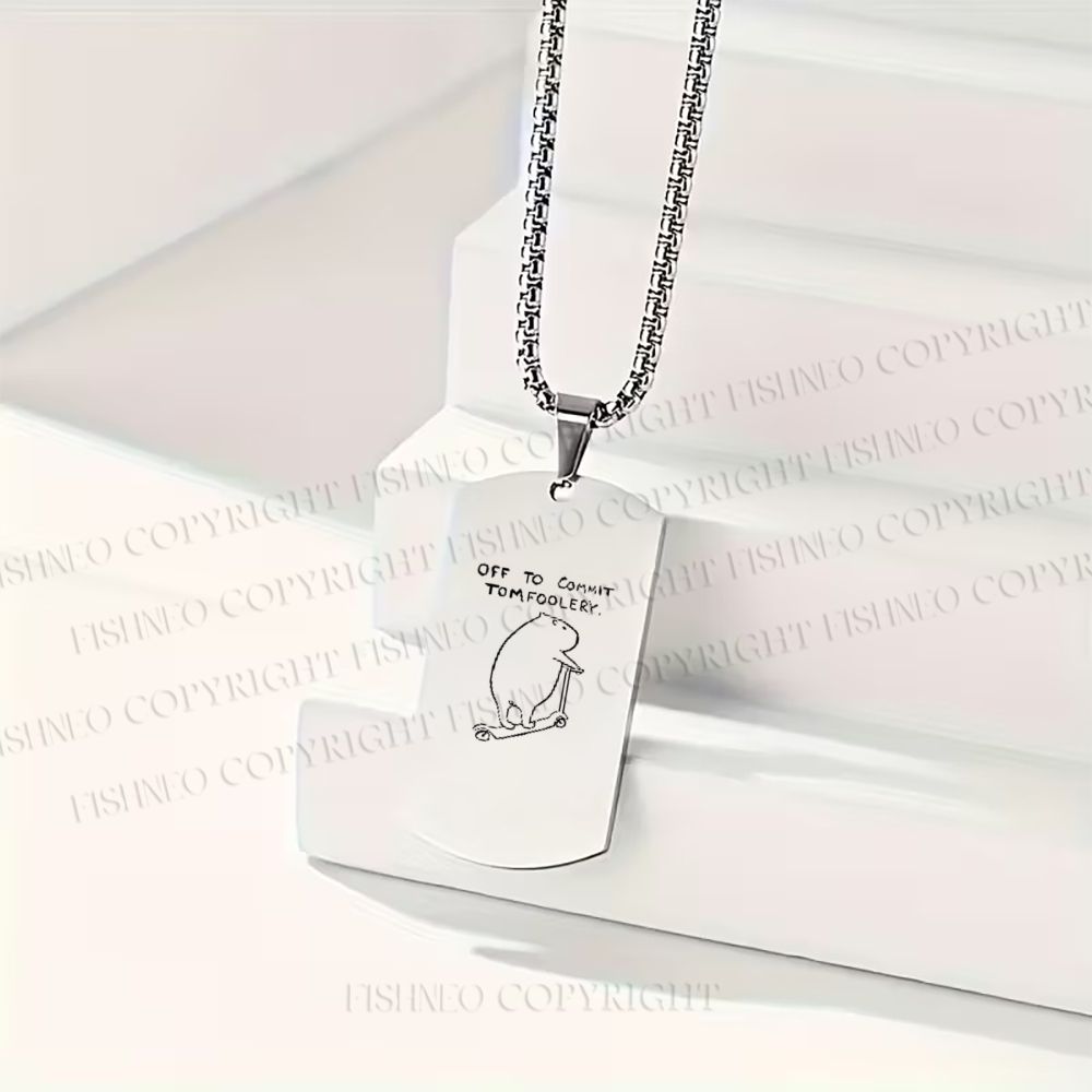 Off To Commit Tomfoolery Capybara Necklace