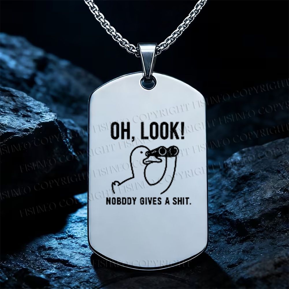 Nobody Gives A Duck Funny Goose Necklace