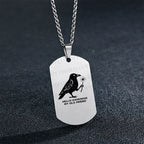 Hello Darkness My Old Friend Crow Necklace