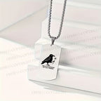 Hello Darkness My Old Friend Crow Necklace