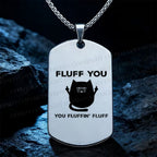 Fluff You Middle Finger Cat Necklace
