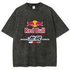 Red Bull Vintage Wash Japanese Design T-Shirt