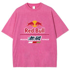 Red Bull Vintage Wash Japanese Design T-Shirt