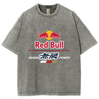 Red Bull Vintage Wash Japanese Design T-Shirt
