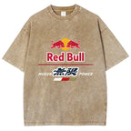 Red Bull Vintage Wash Japanese Design T-Shirt