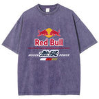 Red Bull Vintage Wash Japanese Design T-Shirt