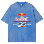 Red Bull Vintage Wash Japanese Design T-Shirt