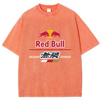 Red Bull Vintage Wash Japanese Design T-Shirt