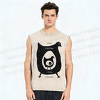 Unisex The Egg In The Chicken Printed Washed Tank Top
