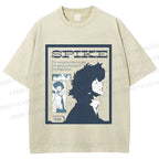 Unisex Cowboy Bebop Spike Printed Washed Tee