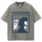 Unisex Cowboy Bebop Spike Printed Washed Tee