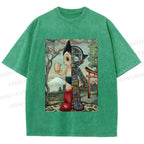 Unisex Japanese Vintage Astro Boy Printed Washed Tee