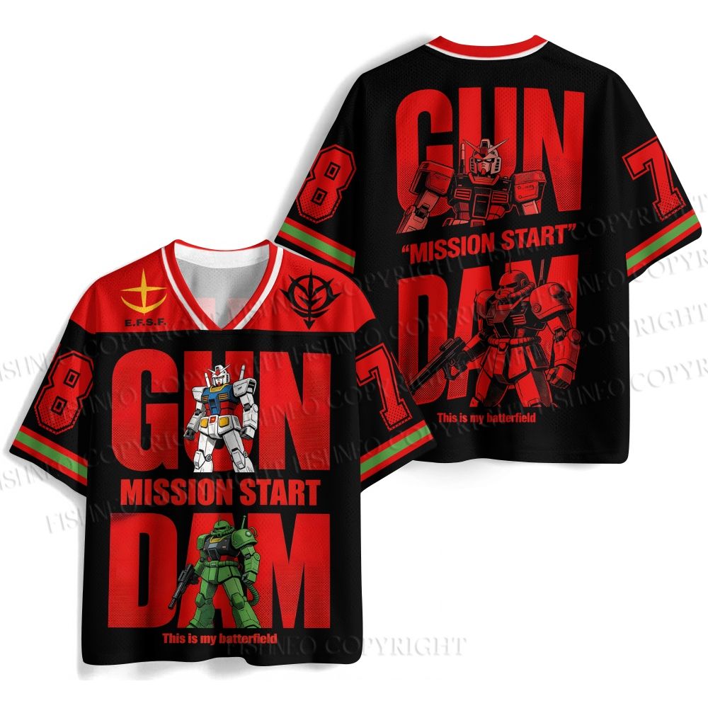 Gundam Mission Start Jersey Shirts