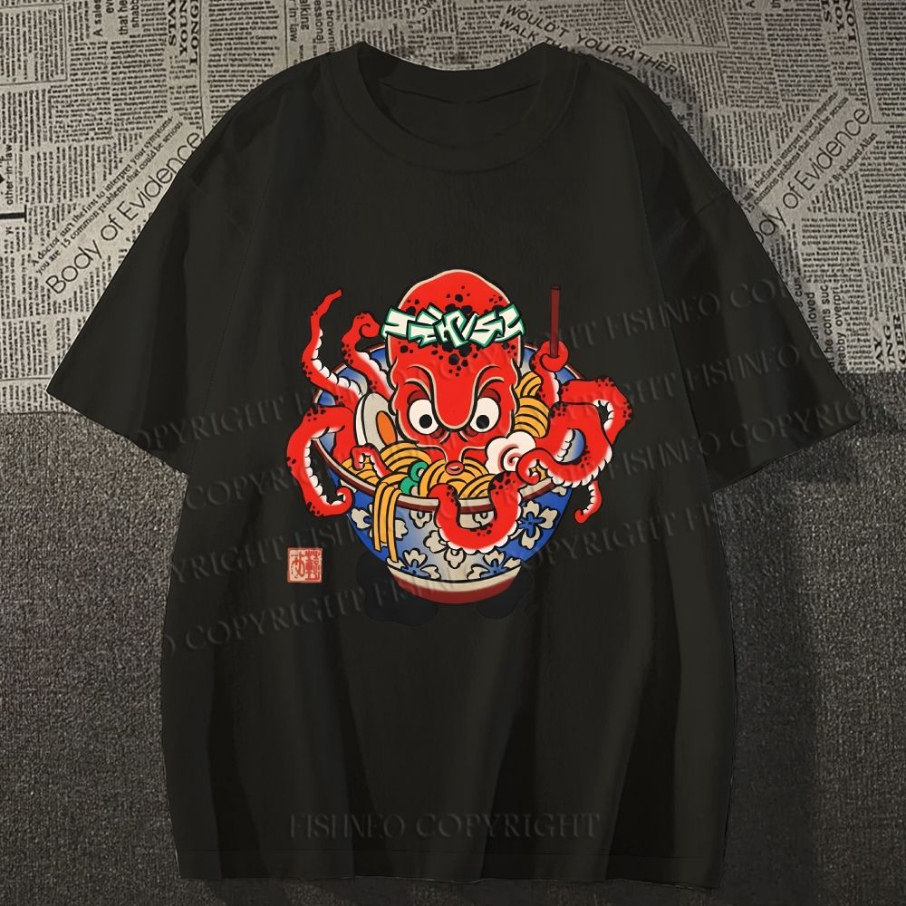 Japanese Octopus Noodle Men's T-Shirt