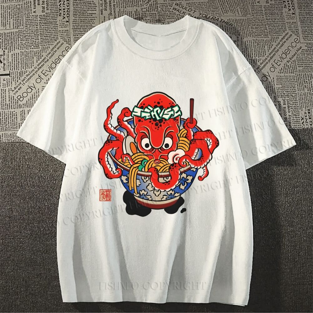 Japanese Octopus Noodle Men's T-Shirt