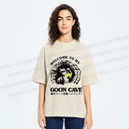 Unisex Welcome To My Dwelling Printed Washed Tee