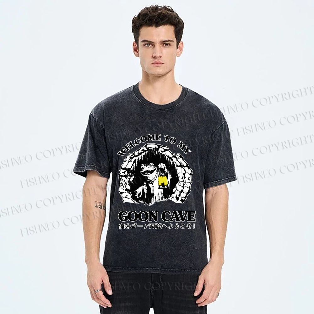 Unisex Welcome To My Dwelling Printed Washed Tee