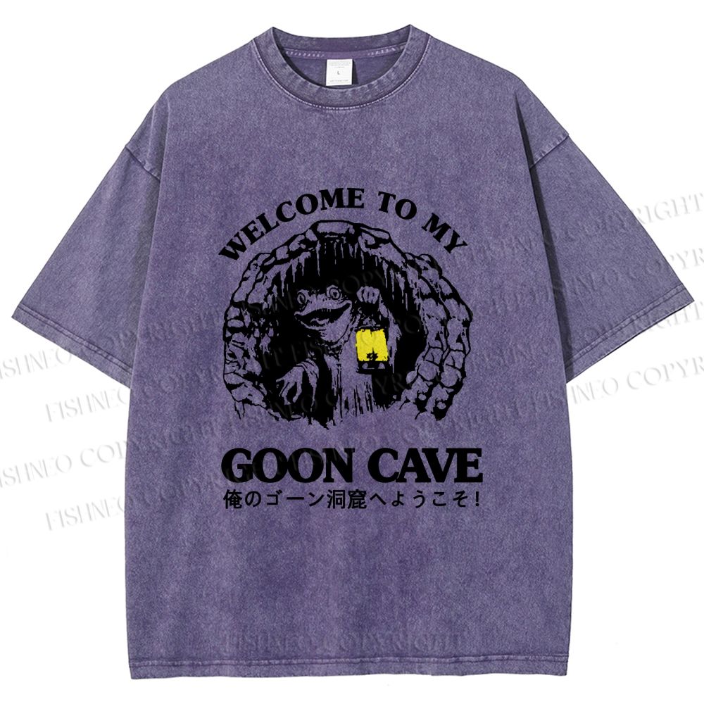 Unisex Welcome To My Dwelling Printed Washed Tee