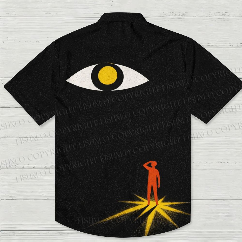 Giant Eye in Dark Hawaiian Shirt