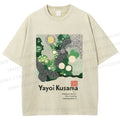 Unisex Yayoi Kusama Polka Dots Printed Washed Tee