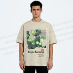 Unisex Yayoi Kusama Polka Dots Printed Washed Tee