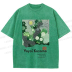 Unisex Yayoi Kusama Polka Dots Printed Washed Tee