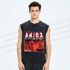 Unisex Akira Printed Washed Tank Top
