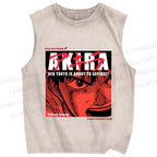 Unisex Akira Printed Washed Tank Top